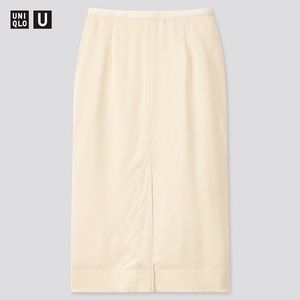 Uniqlo satin midi skirt NWT